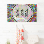 スケッチファンタジーアート – 抽象芸術花1 横断幕 (インサイチュ)