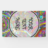 スケッチファンタジーアート – 抽象芸術花1 横断幕 (横)