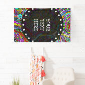 スケッチファンタジーアート – 抽象芸術花1 横断幕 (インサイチュ)