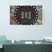 スケッチファンタジーアート – 抽象芸術花1 横断幕 (トレードショー)