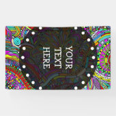 スケッチファンタジーアート – 抽象芸術花1 横断幕 (横)