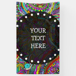 スケッチファンタジーアート – 抽象芸術花1 横断幕