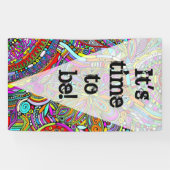 スケッチファンタジーアート – 抽象芸術花1 横断幕 (横)