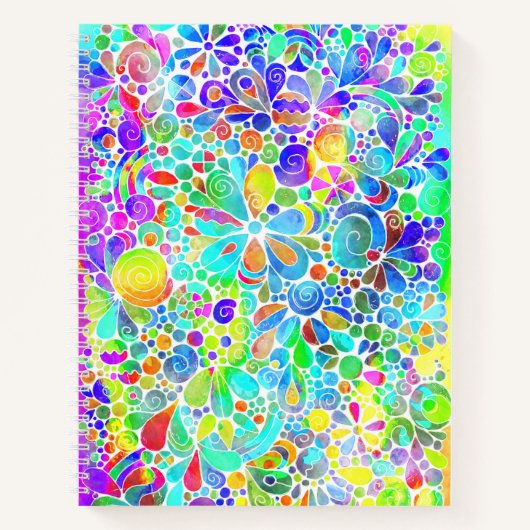 スケッチファンタジーアート – 抽象芸術花2 ノートブック (正面)