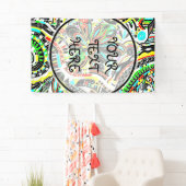 スケッチファンタジーアート – 抽象芸術花3 横断幕 (インサイチュ)