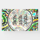 スケッチファンタジーアート – 抽象芸術花3 横断幕 (横)