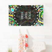 スケッチファンタジーアート – 抽象芸術花3 横断幕 (インサイチュ)