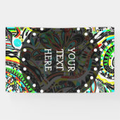 スケッチファンタジーアート – 抽象芸術花3 横断幕 (横)