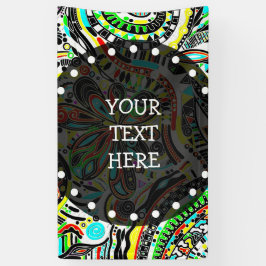 スケッチファンタジーアート – 抽象芸術花3 横断幕