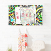 スケッチファンタジーアート – 抽象芸術花3 横断幕 (インサイチュ)