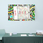 スケッチファンタジーアート – 抽象芸術花3 横断幕 (トレードショー)