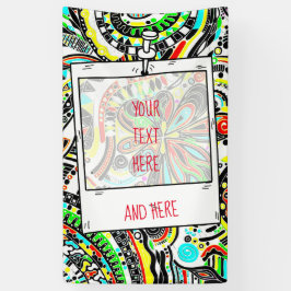 スケッチファンタジーアート – 抽象芸術花3 横断幕