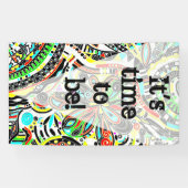 スケッチファンタジーアート – 抽象芸術花3 横断幕 (横)