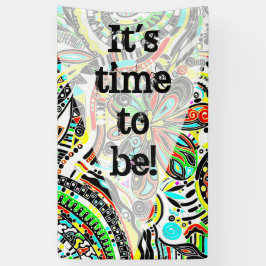 スケッチファンタジーアート – 抽象芸術花3 横断幕