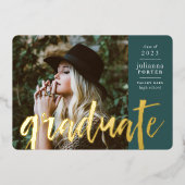 スケッチフォイルの卒業発表 | Jade 箔招待状 (正面)