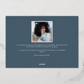 スケッチフォイルLフォト卒業のお知らせ 箔招待状 (裏面)