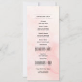 スケッチフラワーウォータカラー結婚式 プログラムカード 招待状 (裏面)