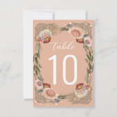 スケッチフラワーボホピーチテーブル番号 (裏面)