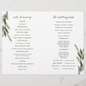 スケッチフラワーボーユニークホ結婚式 プログラム (裏面)