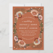 スケッチフラワーユニークテラコッタオレンジ (正面)