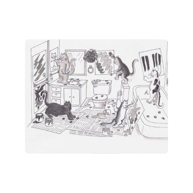 スケッチフレンドリーが抽象芸術アートを メタルプリント (正面)