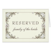 スケッチフローラアイボリーヴィンテージウェディング予約看板 (正面横)