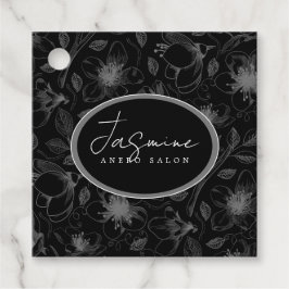 スケッチフローラアウトラインQRコードグレー/ブロックID939 フェイバータグ