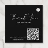 スケッチフローラアウトラインQRコード灰色/白ID939 フェイバータグ (裏面)