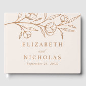 スケッチフローラアーモンドと銅写真結婚ズ ゲストブック (正面)