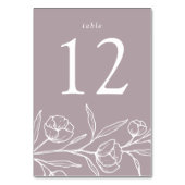 スケッチフローラダスティパープル結婚ズ テーブルナンバー (裏面)