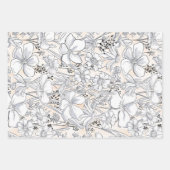 スケッチフローラ牧草地赤面水彩 ラッピングペーパーシート (正面3)