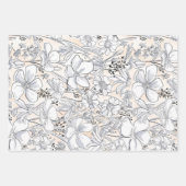 スケッチフローラ牧草地赤面水彩 ラッピングペーパーシート (正面2)