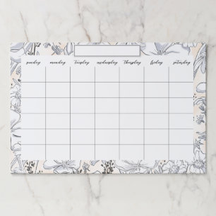 スケッチフローラ牧草月涙カレン遠くにダー ペーパーパッド