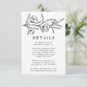 スケッチフローラ白黒結婚詳細 エンクロージャーカード (スタンド正面)