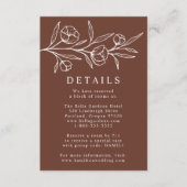 スケッチフローラ結婚ブラウン詳細 エンクロージャーカード (正面)