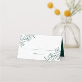 スケッチフローラ結婚緑 プレイスカード (正面)
