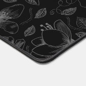 スケッチフローラ輪郭グレー/ブロックID939 デスクマット (コーナー)