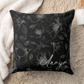 スケッチフローラ輪郭パターン灰色/バルクID939 クッション (ブランケット)