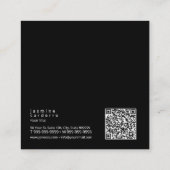 スケッチフローラ輪郭パターン灰色/バルクID939 スクエア名刺 (裏面)