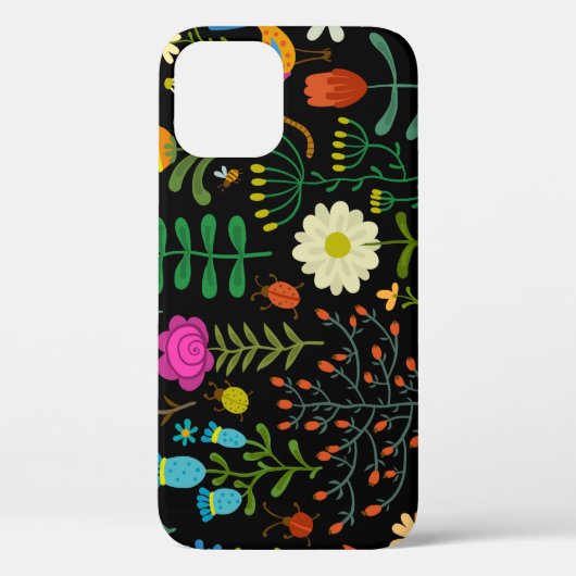 スケッチフローラ、シームレ芸術的スパターン。 Case-Mate iPhoneケース (裏面)