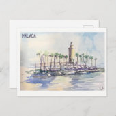 スケッチブックのページ。マラガ ポストカード (正面/裏面)