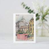 スケッチブックのページ。マラガ。マーカ ポストカード (スタンド正面)