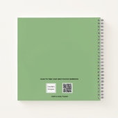 スケッチブックの写真 サージュグリーン モノグラム ノートブック (裏面)