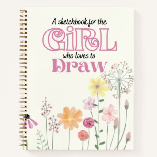 スケッチブックアートノートスケッチフローラクリーム  ノートブック