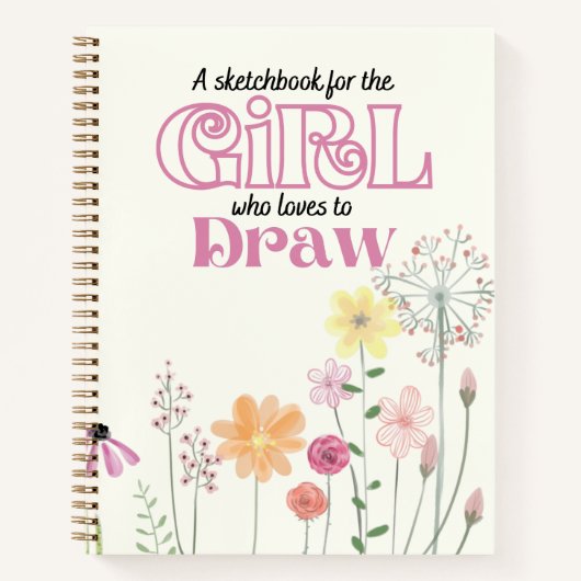 スケッチブックアートノートスケッチフローラクリーム  ノートブック (正面)