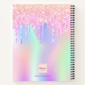 スケッチブックグリッターホログラフィックピやる気を起こさせるンク ノートブック (裏面)