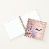 スケッチブックパリエッフェルタワーバラ金ゴールドフローラ ノートブック (内部)