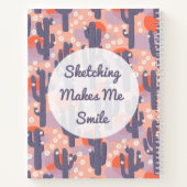 スケッチブックモダンサボリパーソナライズされた ノートブック (裏面)