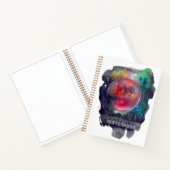 スケッチブックレッドプラネット宇宙モダン ノートブック (内部)