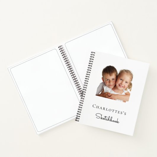 スケッチブック カスタム フォト 子供たち 子どもたち ノートブック (内部)